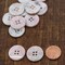 12 Pieces Faux Mermaid Shell Buttons 21mm 7/8", Clear Plastic 4-Hole Sewing Buttons